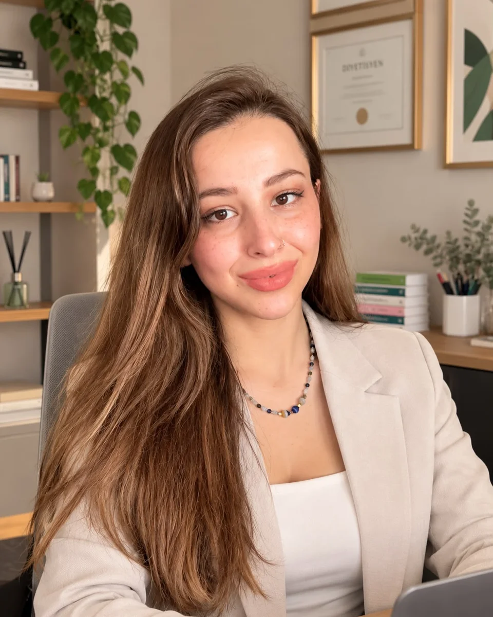 Diyetisyen Binnaz Eser çalışma ortamında
